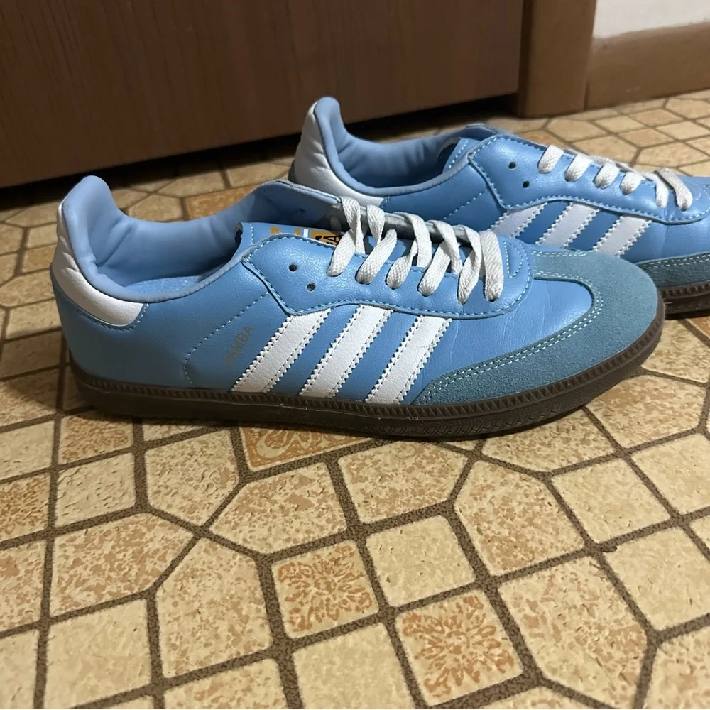 adidas Samba Argentina OG Shoes Blue Retro Classic Sneakers‎ Trainers Men Size 8